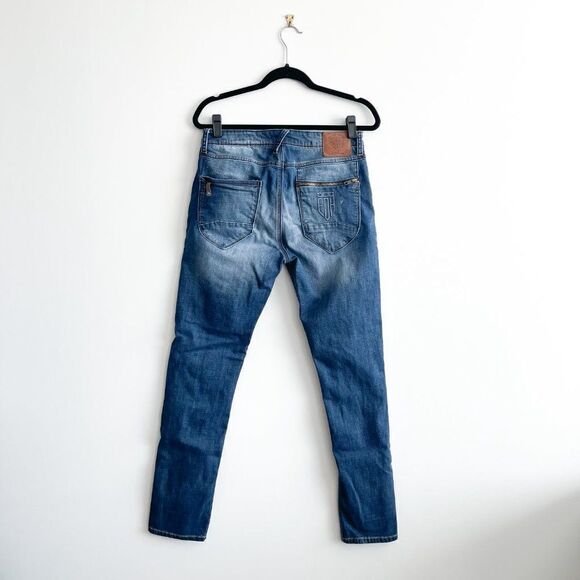 Ed Hardy Skuller Jeans Punk's Not Dead Distressed Destroyed Men's 32 - Picture 2 of 16